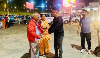 Honored to greet our senior guest and their family from India